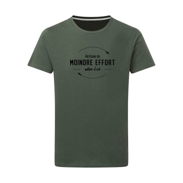 Artisan du moindre effort noir -Flex noir sur T-shirt SG  Thyme  2XL