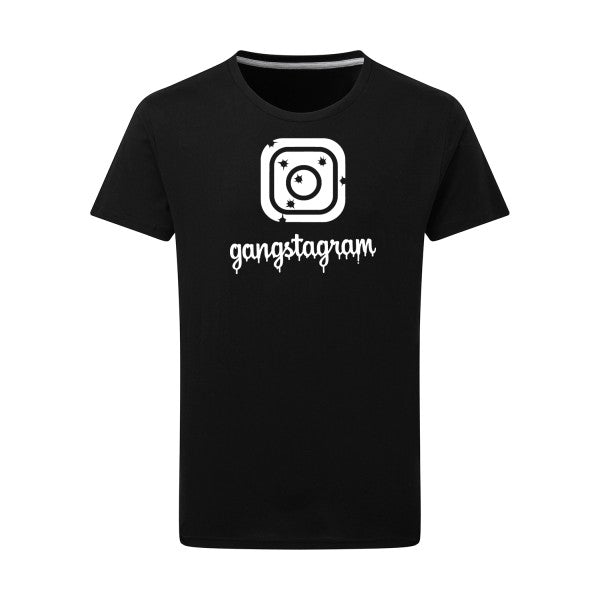 GANGSTAGRAM - Flex Blanc Tshirt original Dark Black  4XL