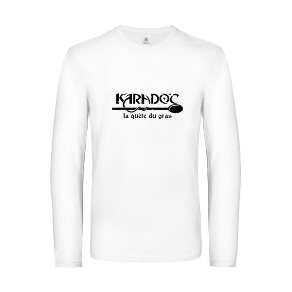 karadoc - t shirt- manches- longues- original- humour- White impression Face