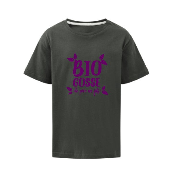 BIO GOSSE  Flex Violet SG - Kids T-shirt enfant Charcoal Taille 152 (11-12/2XL)