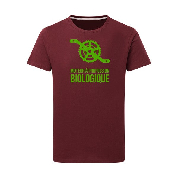 Cyclisme & écologie vert pomme -Flex vert pomme sur T-shirt SG  Burgundy  2XL