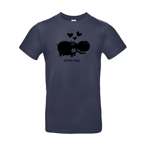 Hippopo t'aimeFlex noir - E190 T-shirt|Navy Blue||2XL