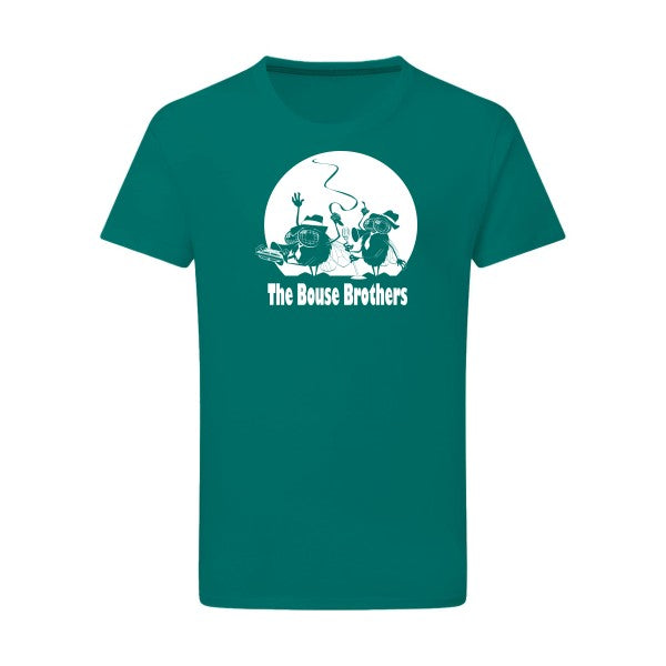 The Bouse Brothers -Flex Blanc sur T-shirt SG  Emerald Green  2XL