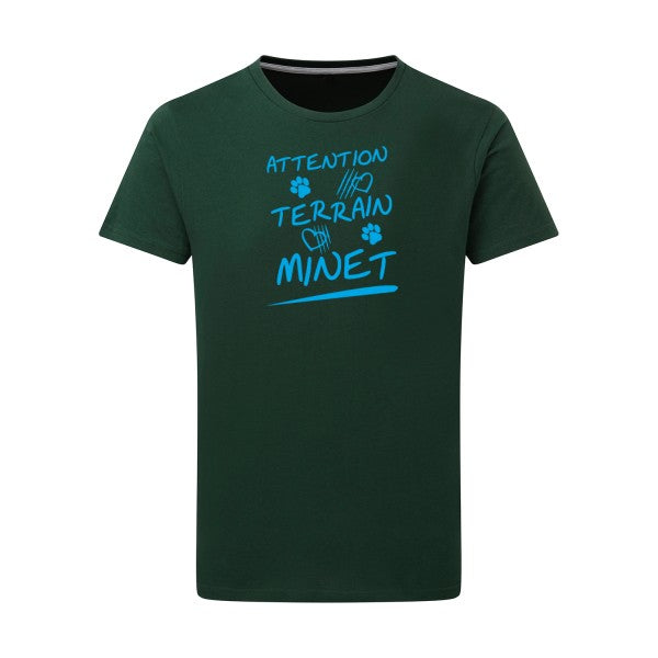 Attention Terrain Minet - Flex bleu clair Tshirt original Bottle Green  2XL