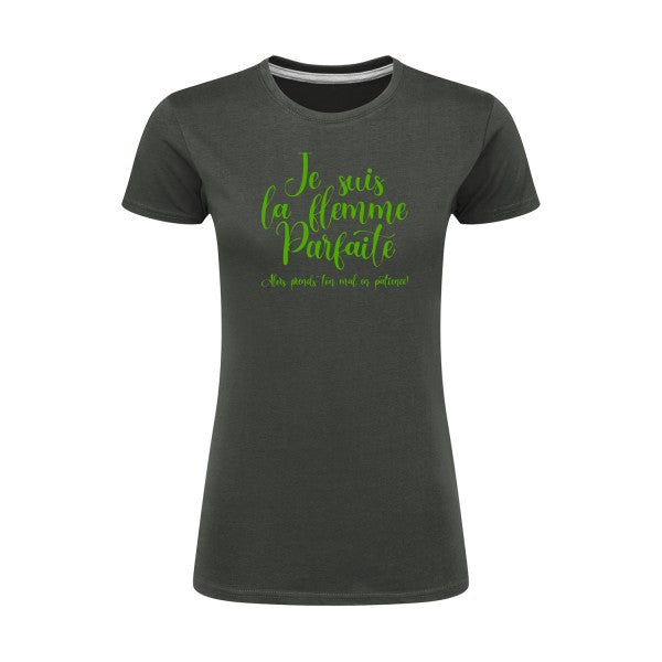 La flemme parfaite | Vert pomme |T shirt original femme|SG