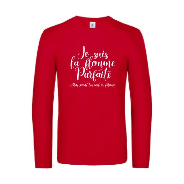 la flemme parfaite - t shirt- manches- longues- original- humour- Red impression Face