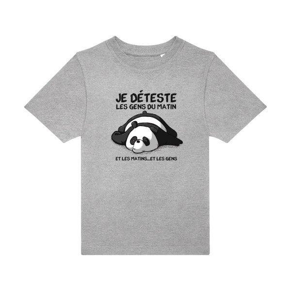t-shirt humour enfant -Pas-du-matin- couleur  Sport Grey
