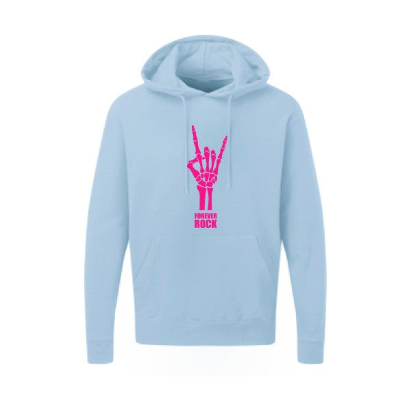 Forever Rock !!|Sweat capuche imprimé|Rose Fluo