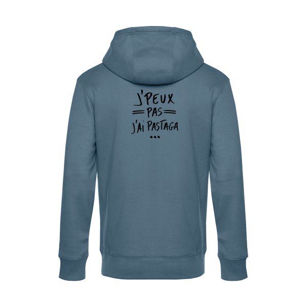 J-peux-pas-j-ai-pastaga sweat shirt original nordic blue flex Noir impression Dos