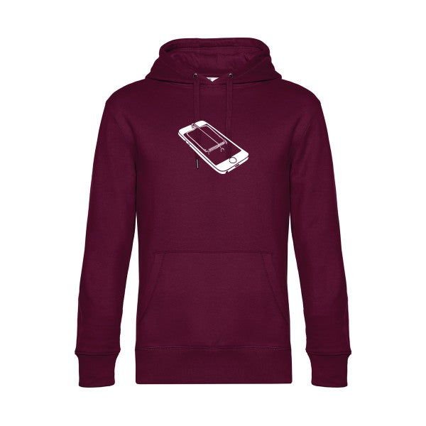 Piege sweat shirt original Burgundy flex Blanc impression Face