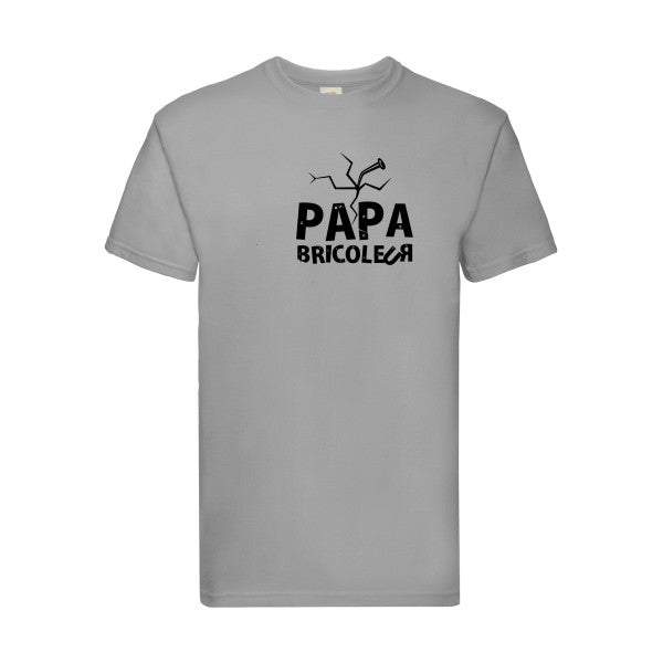 T-shirt|Papa bricoleur |flex Noir| Fruit of the loom 205 g 