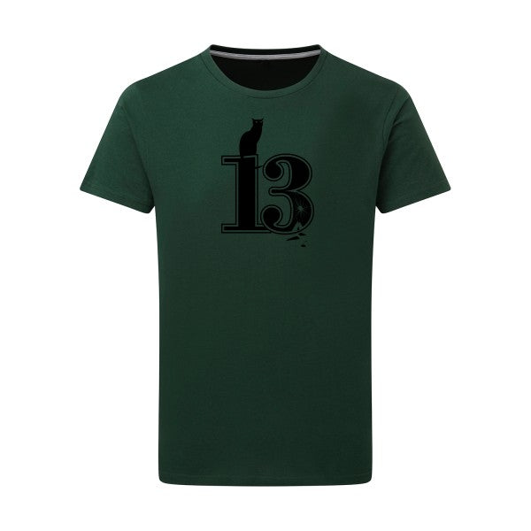 Superstition noir -Flex noir sur T-shirt SG  Bottle Green  2XL