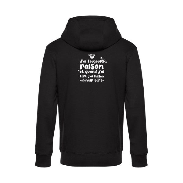 J-ai-toujours-raison sweat shirt original Black flex Blanc impression Dos