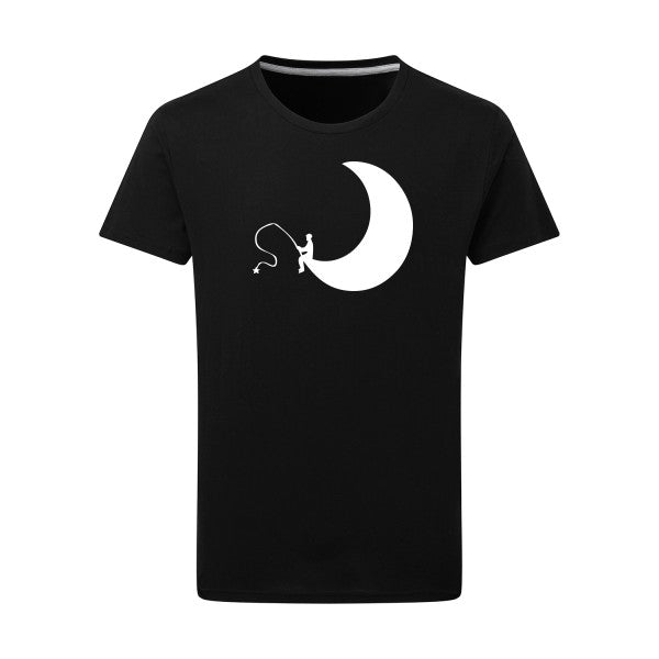 pêcheur d'étoiles -Flex Blanc sur T-shirt SG  Dark Black  4XL