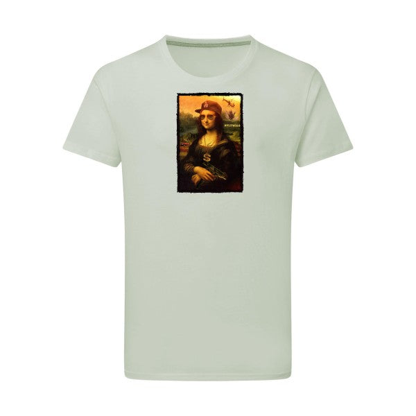 T-shirt homme La Joconde - T-shirt inspiré de la célèbre œuvre d'art Pastel Macchiato 2XL