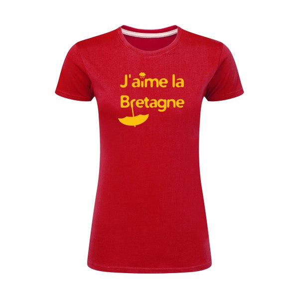 J'aime la Bretagne |jaune Or |T shirt original femme|SG