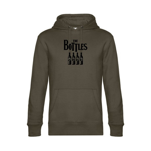 The-Bottles sweat shirt original Khaki flex Noir impression Face
