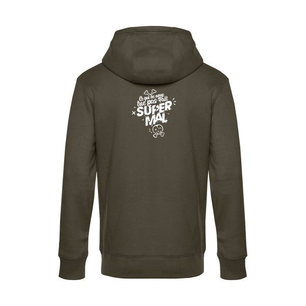Ce-qui-ne-nous-tue-pas sweat shirt original Khaki flex Blanc impression Dos