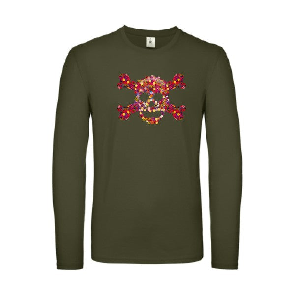 Floral skull B&C - E150 LSL T-shirt manches longues léger