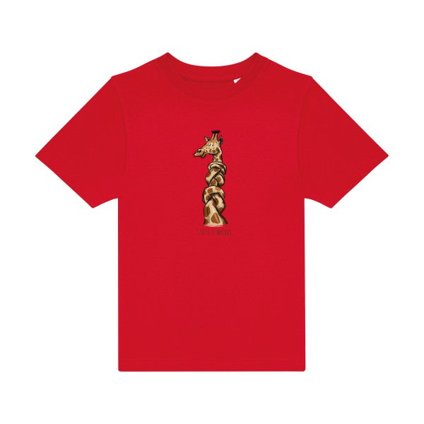 t-shirt humour enfant -1-tete-2-noeuds- couleur  Red-