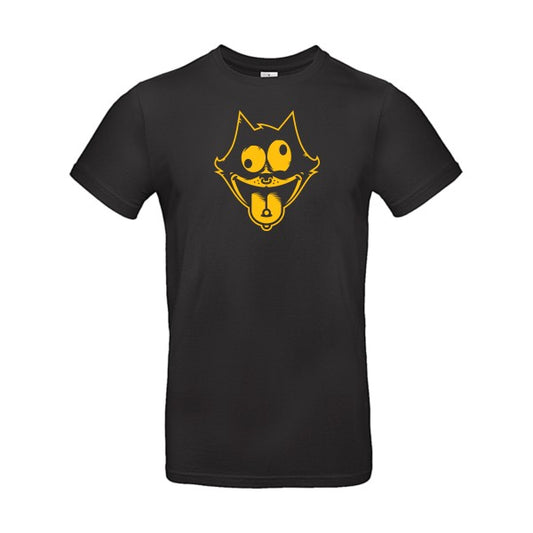 Freak the cat !Flex jaune or - E190 T-shirt|Black||5XL