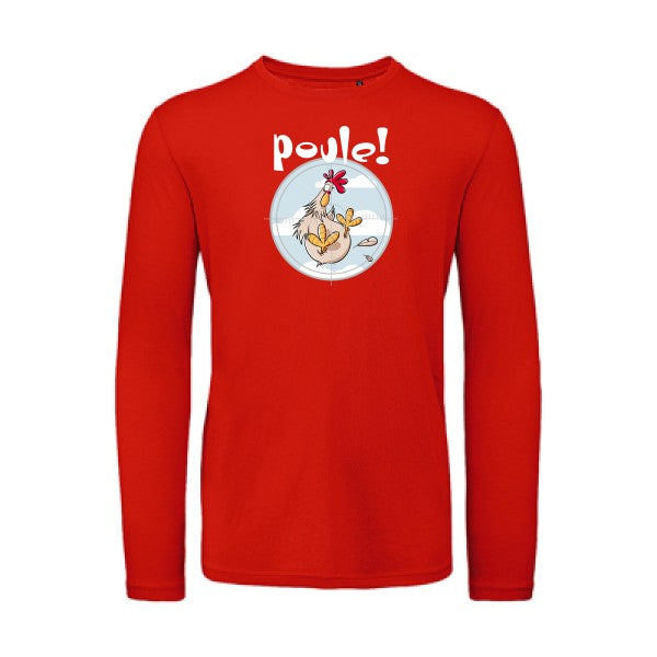 Poule ! | T-shirt original LSL Fire Red 2XL