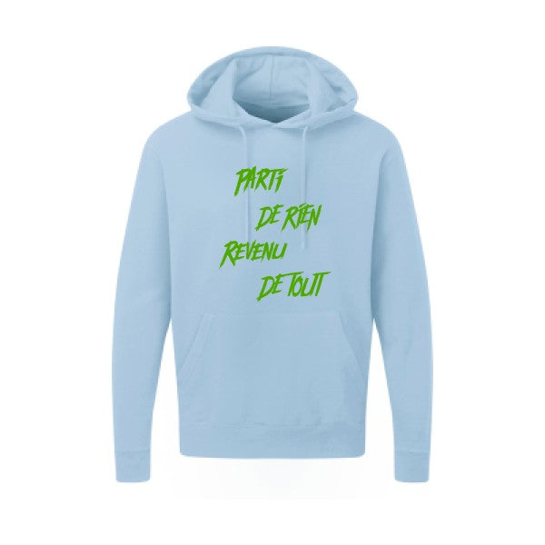 Parti de rien |Sweat  capuche humoristique Vert pomme 