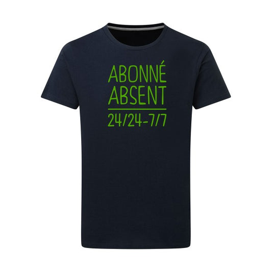 Abonné absent vert pomme -Flex vert pomme sur T-shirt SG  Navy  5XL