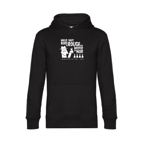 Mieux-vaut sweat shirt original Black flex Blanc impression Face