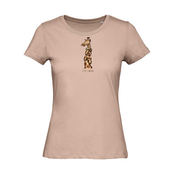 1-tete-2-noeuds- - t-shirt original femme Millennial Pink