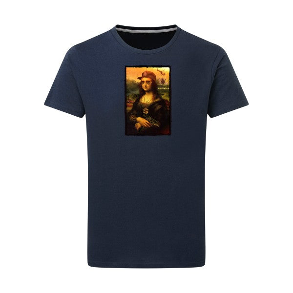 T-shirt homme La Joconde - T-shirt inspiré de la célèbre œuvre d'art Denim XL