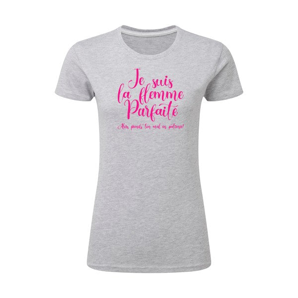 La flemme parfaite | Rose Fluo |T shirt original femme|SG