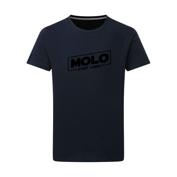 Molo c'est lundi noir -Flex noir sur T-shirt SG  Navy  5XL