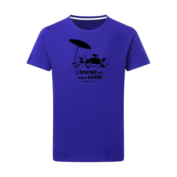 l'énergie est notre avenir noir -Flex noir sur T-shirt SG  Royal Blue  5XL