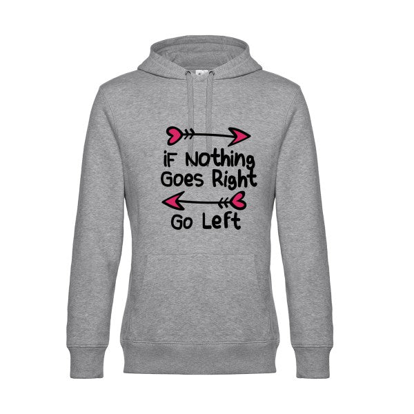 Go-right-- Sweat à capuche original Heather Grey - RueDuTeeshirt