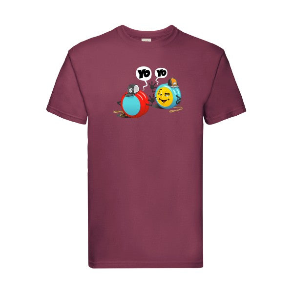 Yo Yo Fruit of the loom 205 g/m² T-shirt/ bordeaux