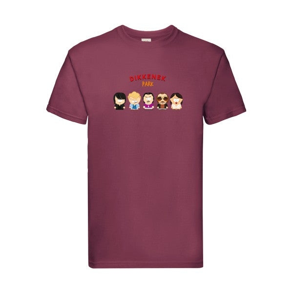 DIKKENEK PARK Fruit of the loom 205 g/m² T-shirt/ bordeaux