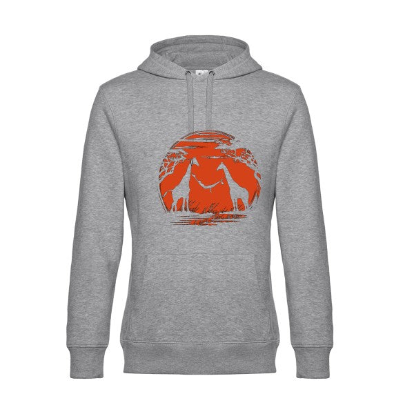 girafe- Sweat à capuche original Heather Grey - RueDuTeeshirt