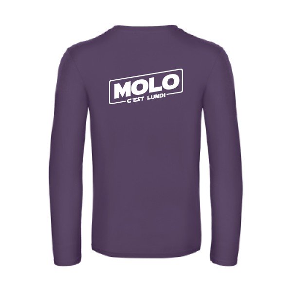 molo c est lundi - t shirt- manches- longues- original- humour- Urban Purple impression Dos