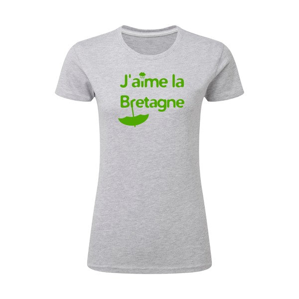 J'aime la Bretagne |Vert pomme |T shirt original femme|SG