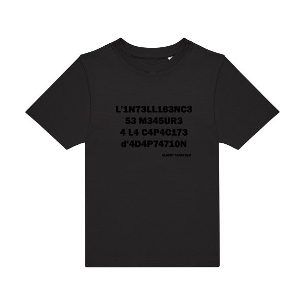 T-shirt original enfant L-intelligence couleur Black flex Noir