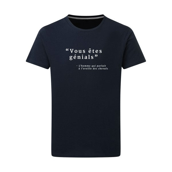 Vous êtes génials Blanc -Flex Blanc sur T-shirt SG  Navy  5XL