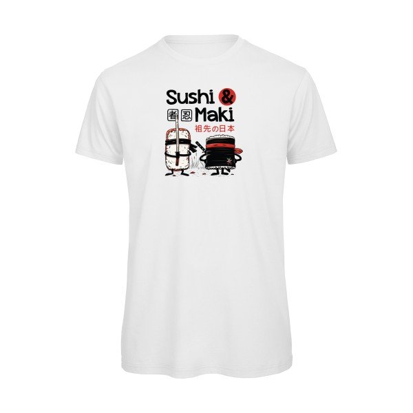 T-shirt humour original Sushi Et Maki T Shirt couleur White