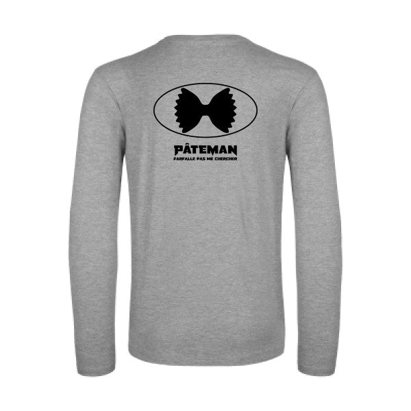 pateman - t shirt- manches- longues- original- humour- Sport Grey impression Dos
