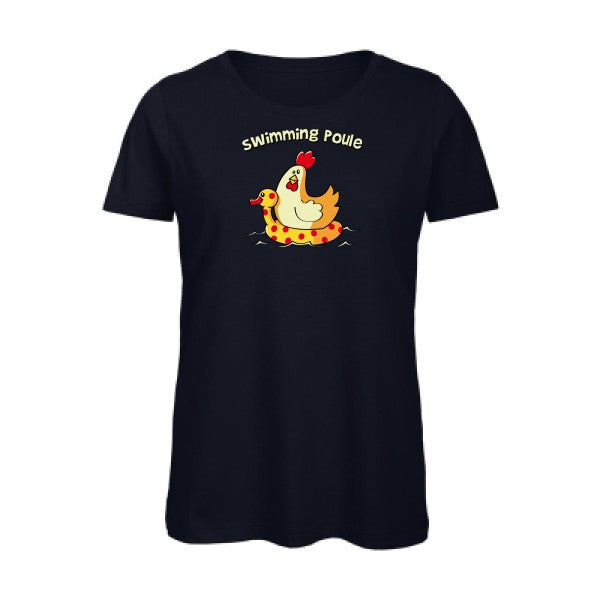 swimming-poule- - t-shirt original femme Navy