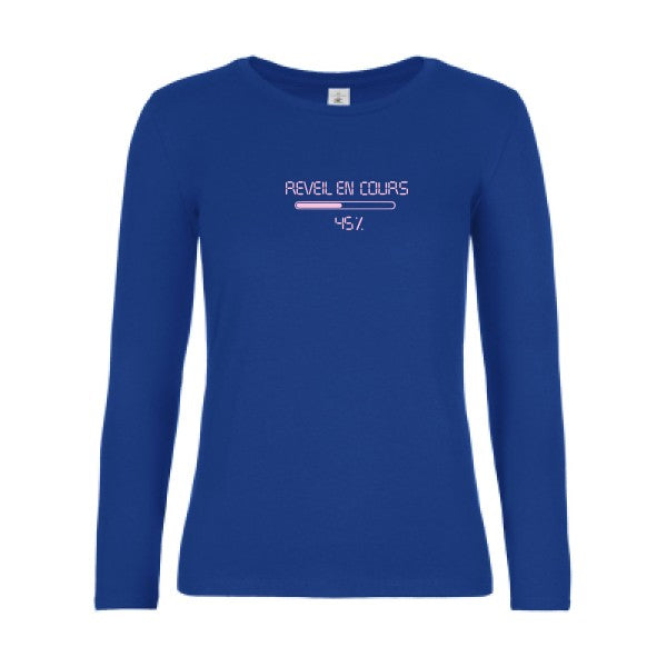 t-shirt lsl femme reveil-en-cours...-loading... Royal Blue flex Rose