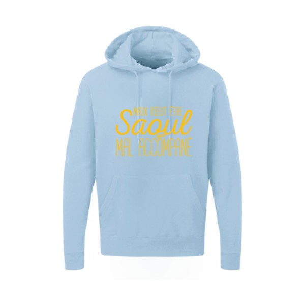 Maux vieut être Saoul jaune Or |Sweat capuche imprimé homme