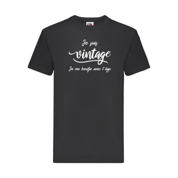 T-shirt|Je suis vintage  |flex Blanc| Fruit of the loom 205 g 