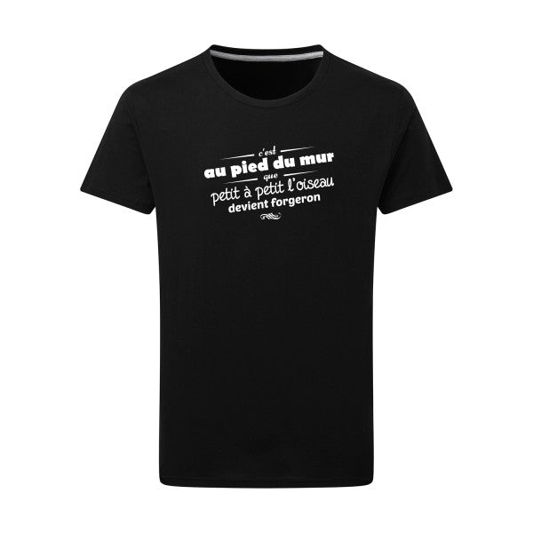 Proverbe à la con Blanc -Flex Blanc sur T-shirt SG  Dark Black  4XL