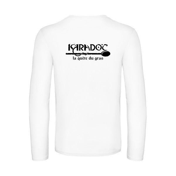 karadoc - t shirt- manches- longues- original- humour- White impression Dos